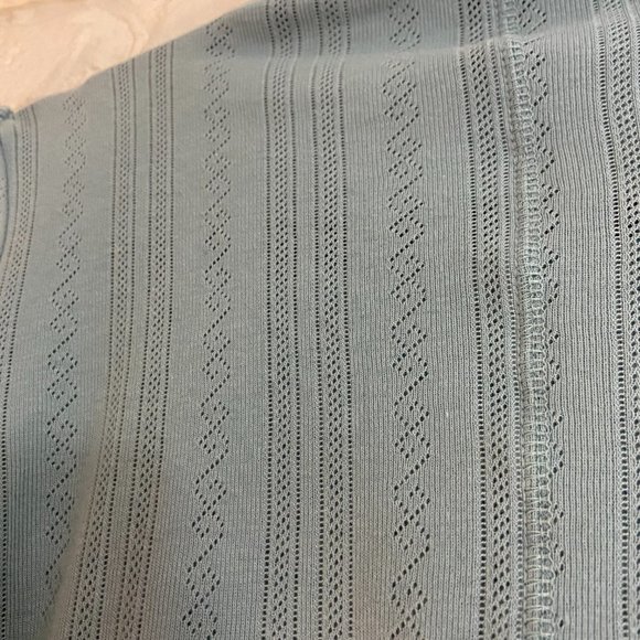 Ruffled Mock Neck Long Sleeve Crop Top - Picture 6 of 6